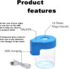 Led Transparent Glass Seal Storage Jar, Light-Up Magnifying Glass Ornamental Glass Bottle (Blue) - Image 6