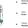 Marijuana Leaf Pot Weed Embroidered Dream Catcher (16 Inches Long) - Image 6