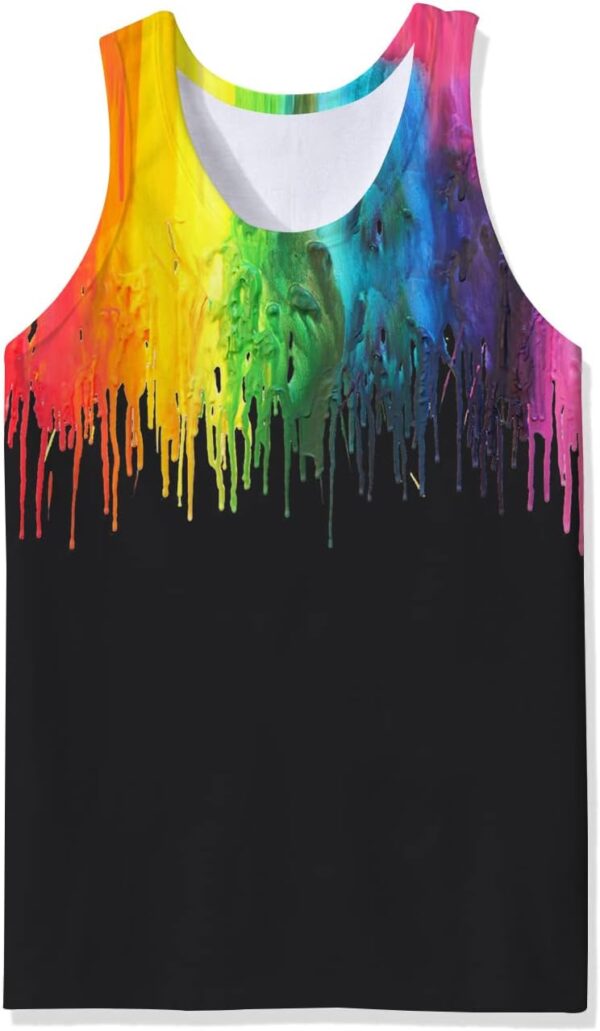 Loveternal Mens 3D Print Tank Top Summer Casual Novelty Polyester Gym Workout Bodybuilding Tank Tops - Image 3