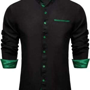 DiBanGu Mens Long Sleeve Dress Shirts,Classic Button Down Dress Shirt Regular Fit Casual Cotton Shirt Formal Business