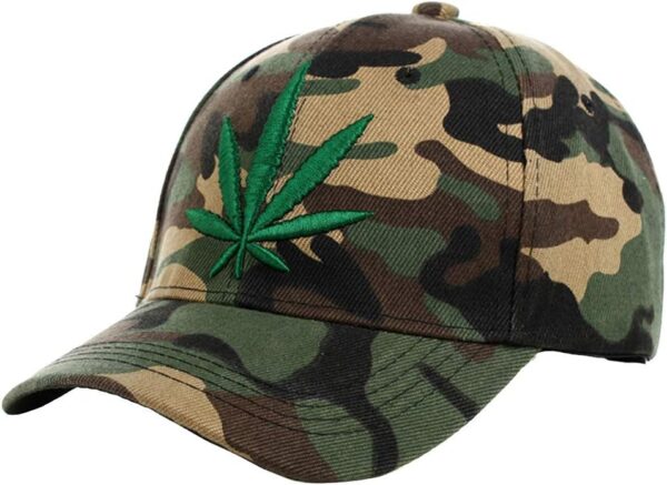 Men Women Baseball Cap Marijuana Pot Leaf Weed Cannabis Embroidered Hat Trucker Hat Snapback Brim