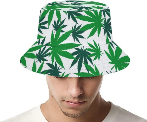 Marijuana-Cannabis Weed Bucket Hat Women Men Funny Fisherman Hat for Girls Cute Wide Brim Cap Beach Outdoor - Image 6