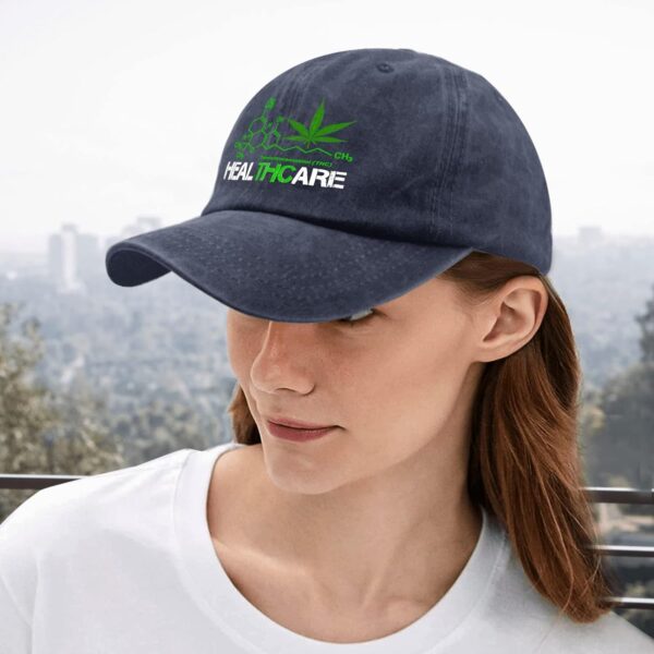 Weed Cannabis 420 Baseball Cap THC Healthcare Dad Hats for Women Graphic Denim Baseball Cap Adjustable - Image 5