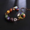 7 Chakras Stones Healing Crystals Tree of Life Wall Hanger Tumbled Gemstones Meditation Hanging Ornament Christmas Tree Memorial Hanging Pendant Xmas Gift - Image 3