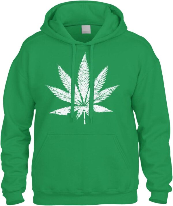 White Weed Marijuana Leaf Cannabis 420 Sweatshirt Hoodie Hoody