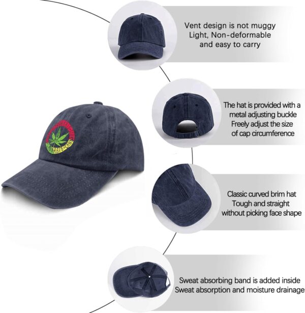 Cannabis Weed 4:20 THC Healthcare Sun Hat Womens Summer Hat Pigment Black Mens Baseball Cap Gifts for Grandpa Golf - Image 6