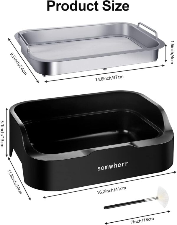 Trimming Tray for Buds, Ergonomic Design Trim Tray with 150 Micron Mesh Pollen Screen and Pollen Box, Herb Dry Sifter Trim Tray with Screen - Image 6