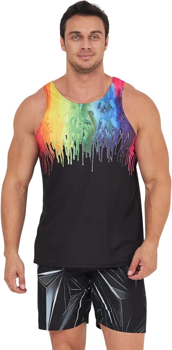 Loveternal Mens 3D Print Tank Top Summer Casual Novelty Polyester Gym Workout Bodybuilding Tank Tops - Image 5
