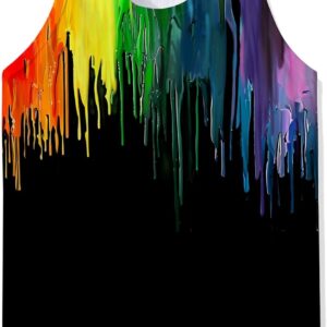 Loveternal Mens 3D Print Tank Top Summer Casual Novelty Polyester Gym Workout Bodybuilding Tank Tops