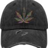 Cannabis THC Marijuana Weed 420 CBD Trucker Hat Mom Hat AllBlack Womens Beach Hat Gifts for Girlfriends Cool Cap