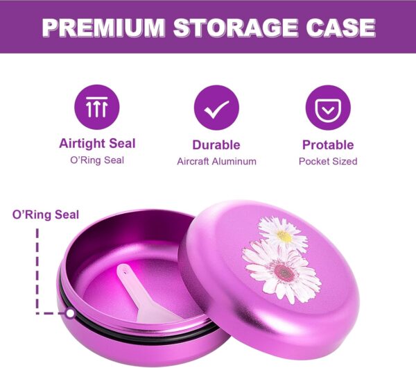MAICHENG Smell Proof Bag with Combination Lock - Carbon Lined Odor Proof Pouch - Large Smell Proof Containers - Travel Storage Case Gifts for Women - 6 in1 Kit - Purple - Image 6