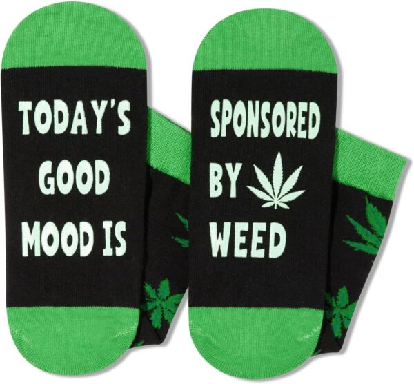 Zmart Funny Weed Gift For Men Women, Marijuana Gift Cannabis Gifts 420 Gifts For Stoners Pot Leaf Gift, Weed Socks Marijuana Socks Pot Leaf Socks - Image 3