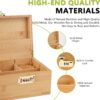 OZCHIN Large Bamboo Box with Combination Lock Decorative box for Home Locking Storage Bamboo Box (Nature) - Image 5