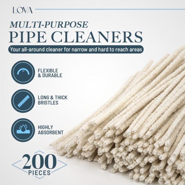 Pipe Cleaners Bulk (200 Hard Bristle) Easily Cleans and Craft! Arts and Crafts, Glass and Pipe Smoking, Glass Pipe Cleaner, Pipe Cleaner for Cleaning, Glass Pipes Smoking, Pipecleaners - Image 4
