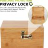 OZCHIN Large Bamboo Box with Combination Lock Decorative box for Home Locking Storage Bamboo Box (Nature) - Image 3