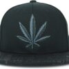Trendy Apparel Shop Rasta Marijuana Leaf Weed 3D Embroidered Flat Bill Snapback Cap - Image 2