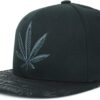 Trendy Apparel Shop Rasta Marijuana Leaf Weed 3D Embroidered Flat Bill Snapback Cap