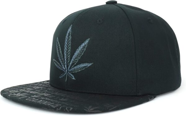 Trendy Apparel Shop Rasta Marijuana Leaf Weed 3D Embroidered Flat Bill Snapback Cap