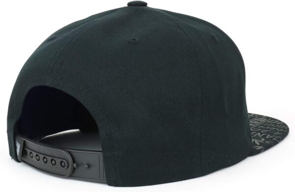 Trendy Apparel Shop Rasta Marijuana Leaf Weed 3D Embroidered Flat Bill Snapback Cap - Image 3
