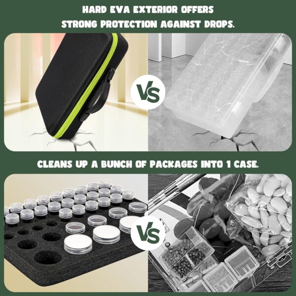 ProCase 41 Slots Seed Storage Organizer Sorter Box, Sturdy Seed Bank Saving Kit Container for Garden Vegetable Plant Flower, Seed Keeper Set with Label Stickers Funnel 3 Size of Bottles 1 oz 3 oz 5 oz - Image 4