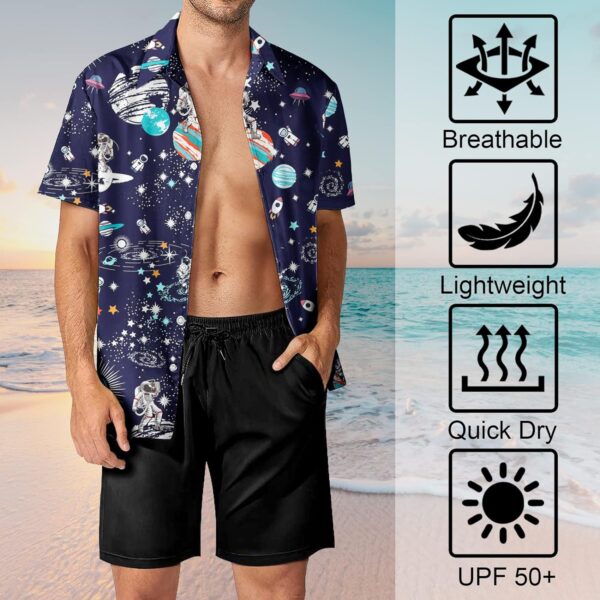 HUGLAZY 80s 90s Outfit Hawaiian Shirt for Men Big and Tall Short Sleeve Button Down Shirts Funny Party Outfit - Image 6