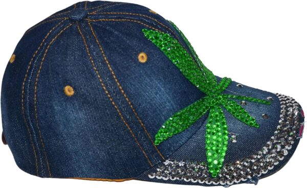 Popfizzy Womens Rhinestone Hat, Bling Denim and Diamonds Hat, Bling Gifts, Bedazzled Mom Hat, Fun Womens Baseball Caps Trendy - Image 9