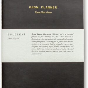 Goldleaf Grow Planner: A Cannabis Grower's Weekly/Monthly Journal Planner, Marijuana Growing Notebook, Essential Growing Supplies, A5 Size
