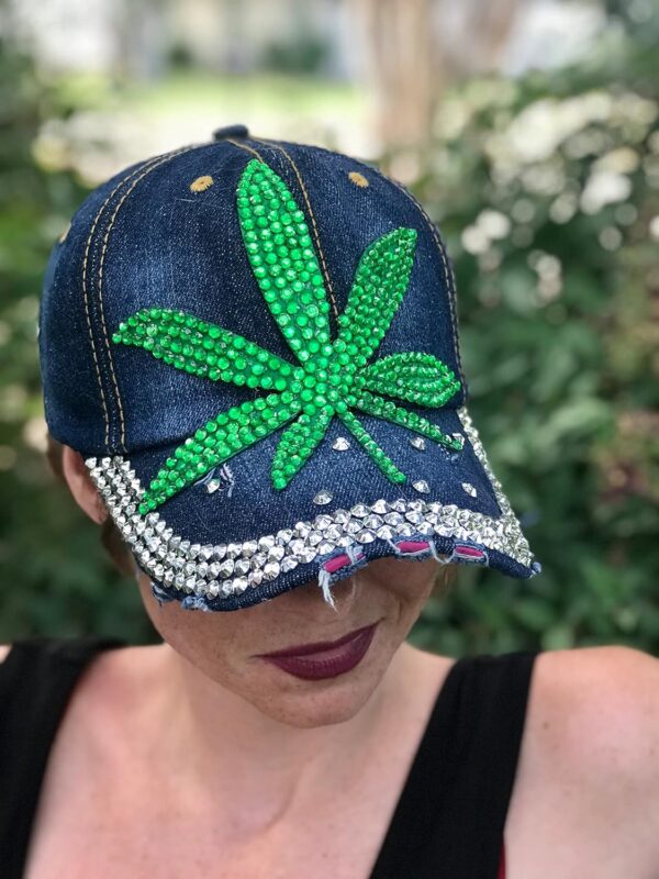 Popfizzy Womens Rhinestone Hat, Bling Denim and Diamonds Hat, Bling Gifts, Bedazzled Mom Hat, Fun Womens Baseball Caps Trendy - Image 4