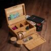 Bamboo Stash Kit, Storage Box, Rolling Tray, Rolling Kit, Rolling Tray Box with Lock, Smell Proof Box, Bamboo Rolling Tray Bundle, Lock Box - Image 5