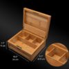 Bamboo Stash Kit, Storage Box, Rolling Tray, Rolling Kit, Rolling Tray Box with Lock, Smell Proof Box, Bamboo Rolling Tray Bundle, Lock Box - Image 6