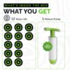 Burp Lids 12 Pack Curing Kit - Fits All Wide Mouth Mason Jar Containers - A Home Harvesting Essential. 12 lids + extraction pump. Vacuum sealed for successful cure. - Image 4