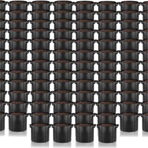 Commercial Grade Grow Bags - Pack of 100 15 Gallon Fabric Planters with Aeration and Handles, Perfect for Cannabis Cultivation