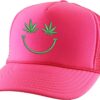 ALLNTRENDS Trucker Hat Weed Smile Snapback 420 Cap