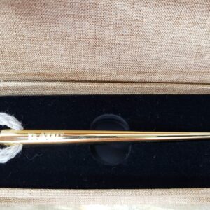 RAW Rolling Papers Gold Poker with Woven Natural Hemp Necklace