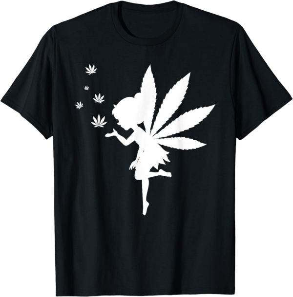 Weed Fairy Marijuana Fantasy Leaf Stoner Pot Smoker Cannabis T-Shirt