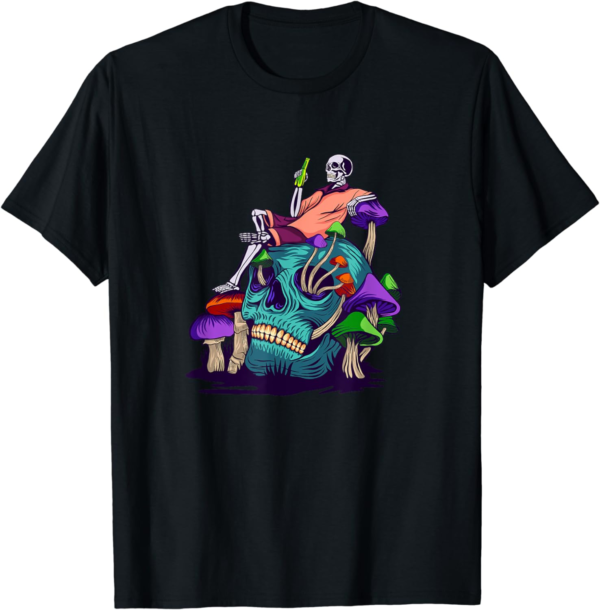 Goblincore Aesthetic Magic Fungi Mushroom Skull Relax T-Shirt
