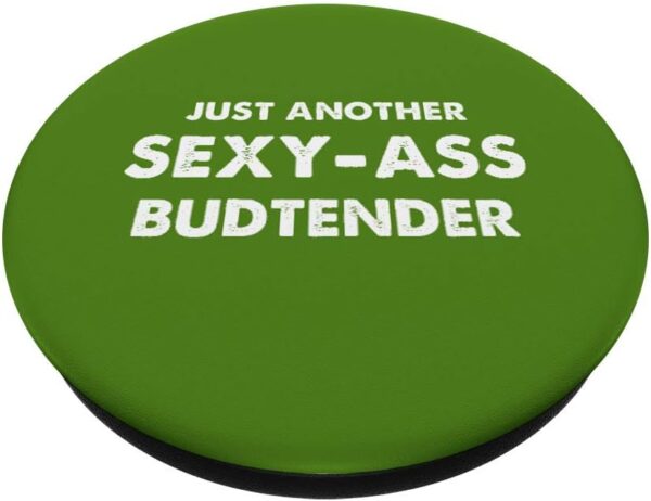 Budtender Gift Cannabis Dispensary Just Another Bud Tender PopSockets PopGrip: Swappable Grip for Phones & Tablets - Image 2