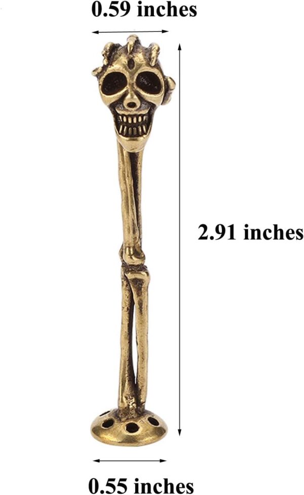Copper Tobacco Pipes Nozzle Tamper Flameout Prevention Tobacco Smoking Pressure Rod Tool (Skeleton) - Image 2