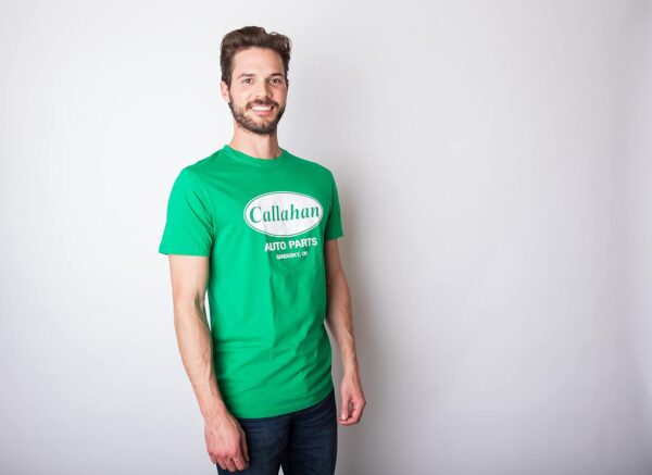 Crazy Dog Mens Callahan Auto Parts T Shirt Funny Graphic Novelty Tee - Image 8