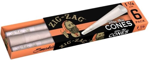 ZIG-ZAG Pre Rolled Cones - Ultra Thin Cones 1 1/4 Size - 24 Pack (6 Cones Per Pack) 144 Cones - Image 2