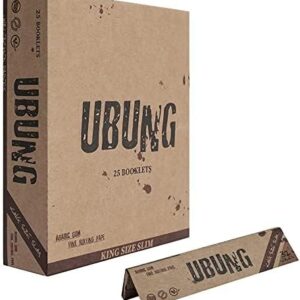 UBUNG King Size Rolling Papers, A total of 800 sheets of paper, 25 Booklets with 32 Papers per Booklet, 108 mm * 44 mm, Suitable for most Rolling Machine