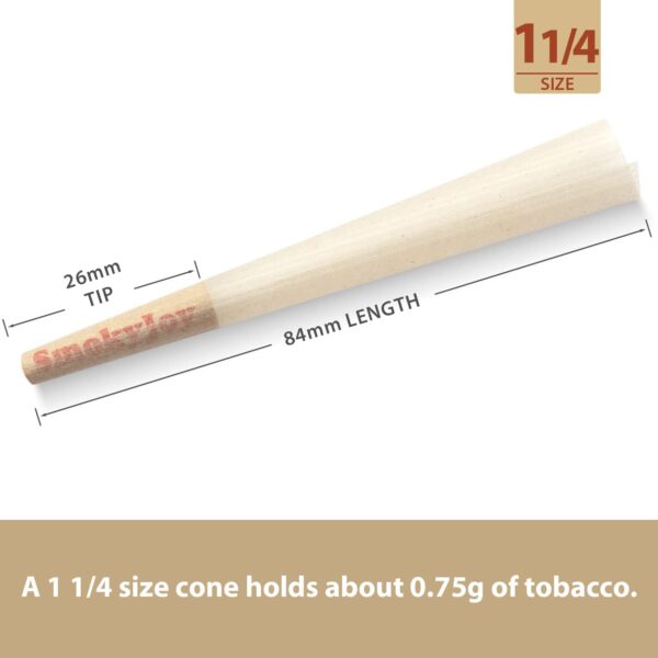 50 Pack 1 1/4 Size Cones - Pre Rolling Rolled Preroll Papers with Filter Tips and Packing Tubes Included - Image 5