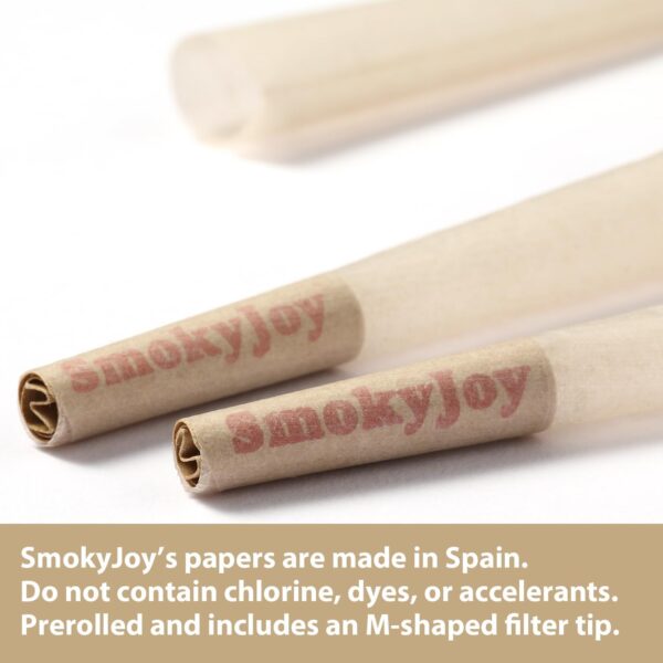 50 Pack 1 1/4 Size Cones - Pre Rolling Rolled Preroll Papers with Filter Tips and Packing Tubes Included - Image 2