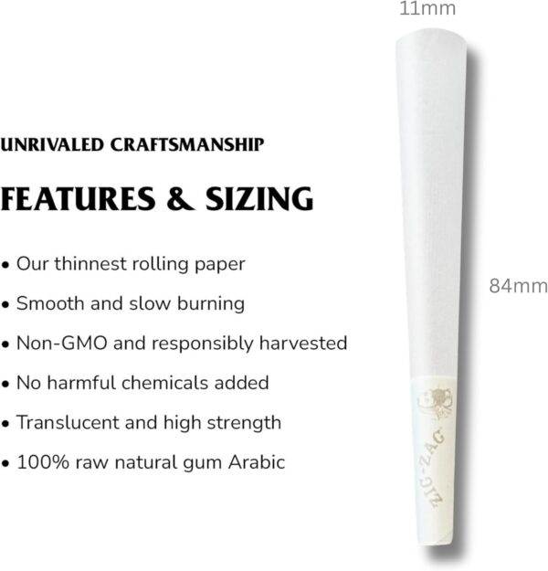 ZIG-ZAG Pre Rolled Cones - Ultra Thin Cones 1 1/4 Size - 24 Pack (6 Cones Per Pack) 144 Cones - Image 4