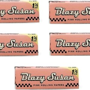 BLAZY Susan King Size Slim Rolling Papers 5 Packs 50 Sheets PER Pack + DSS Scoop Card