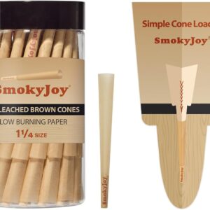 Cones Rolling Papers Pre Rolled Cones 1 1/4 Size - 50 Pack Preroll Pre Rolls Paper with Filter Tips and Packing Tubes Included