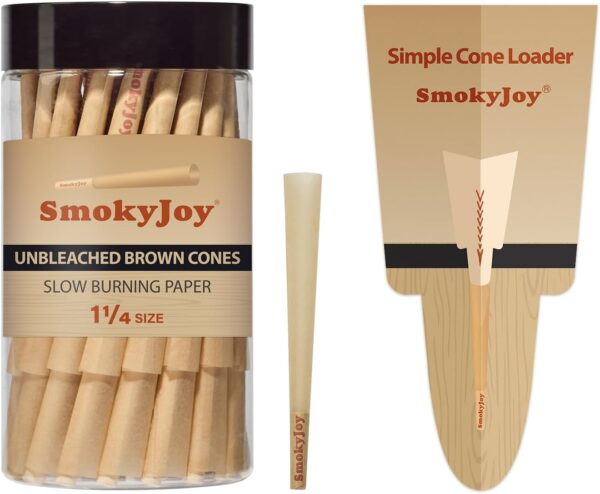 Cones Rolling Papers Pre Rolled Cones 1 1/4 Size - 50 Pack Preroll Pre Rolls Paper with Filter Tips and Packing Tubes Included
