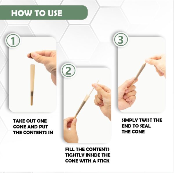 Pre Rolled Cones 1 1/4 Size 50 Pack, Natural Unbleached Rolling Papers with W-shaped Tips, Slow & Even Burning Preroll Cones, Packing Tubes Included for Party Gift (84mm) - Image 6