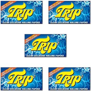Trip2 {5 Packs} Trip 2 Clear 1 & 1/4 Rolling Papers