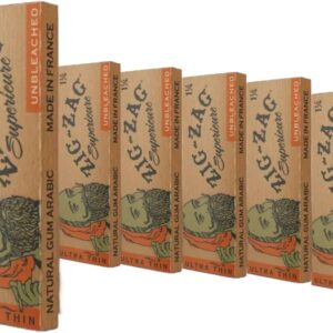 ZIG-ZAG Rolling Papers 1¼ Unbleached (6 Booklets) - 50 Sheets Each